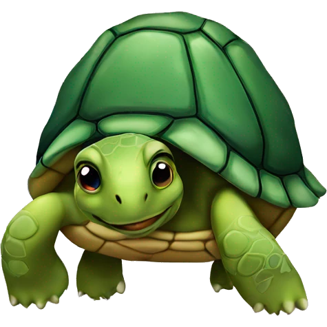 A turtle with a bow emoji