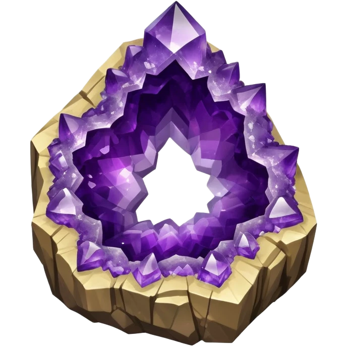 amethyst gem cluster geode emoji