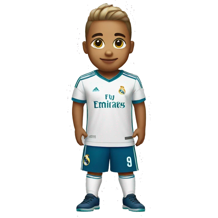 Little chick wearing a real madrid jersey emoji
