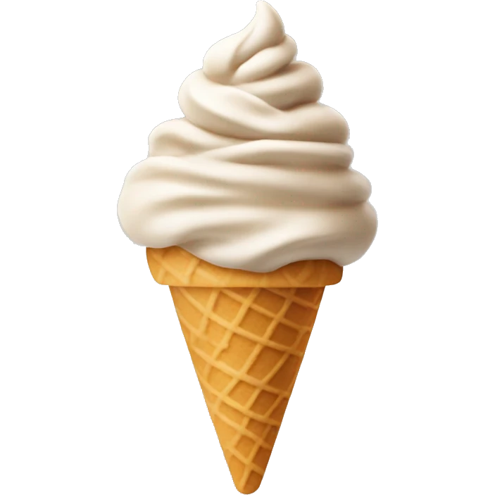 Brown soft serve ice cream emoji