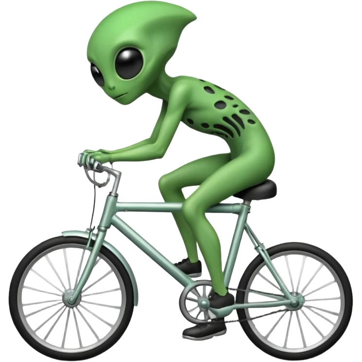 alien riding bicycle emoji