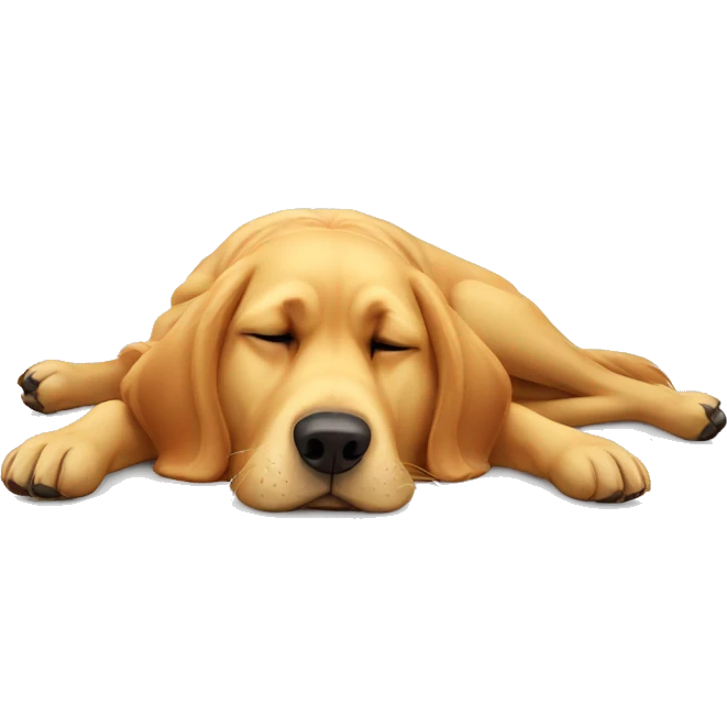 Golden large dog laying upside down on back  emoji