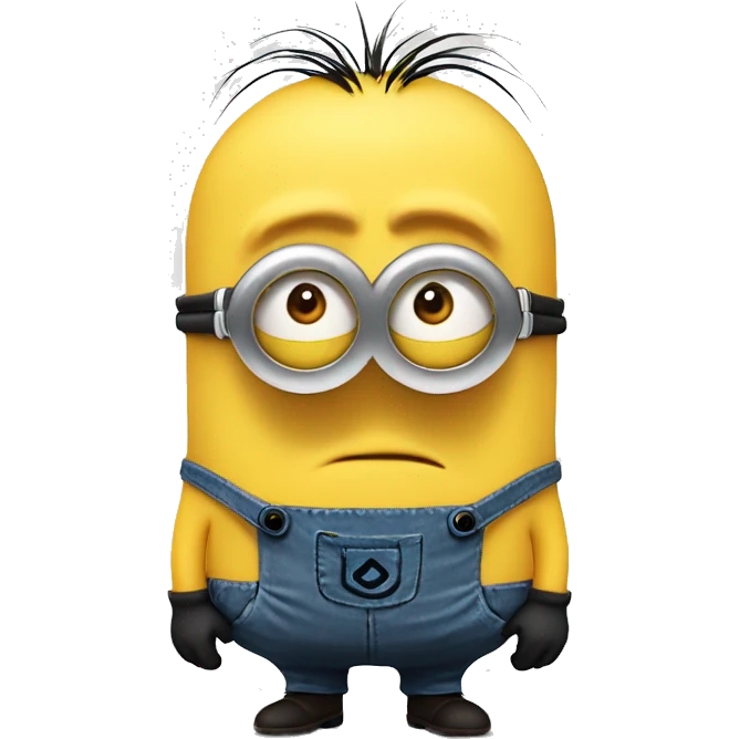 Minion with an angry look on his face emoji