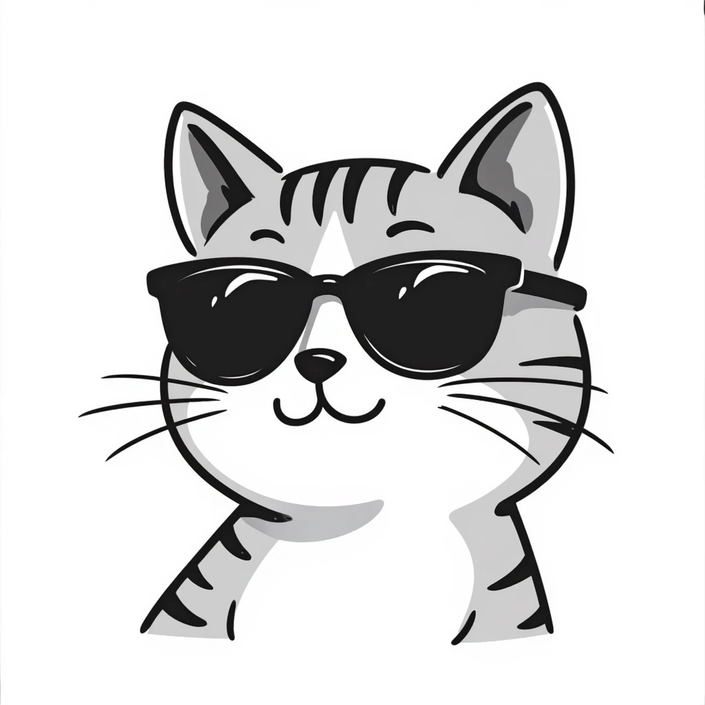 a cat wearing sunglasses emoji