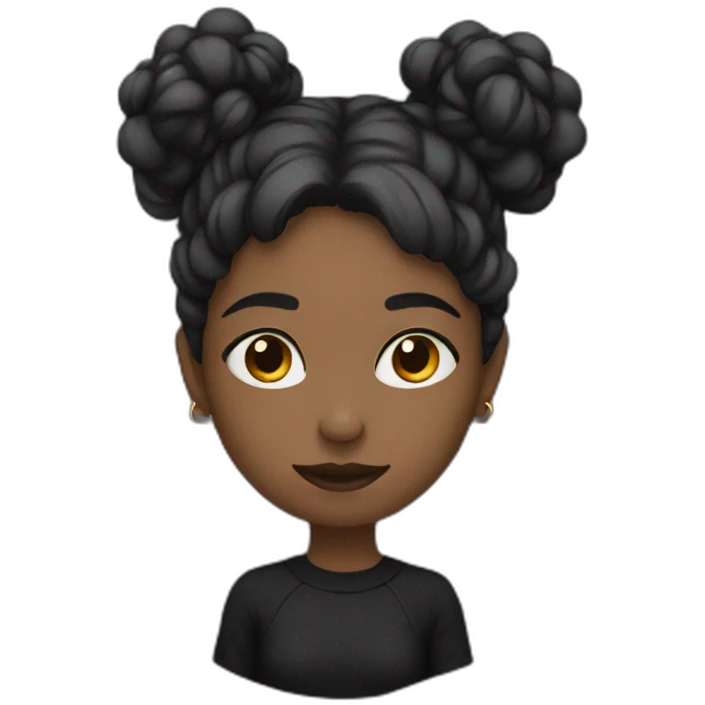 alternative girl wearing black emoji