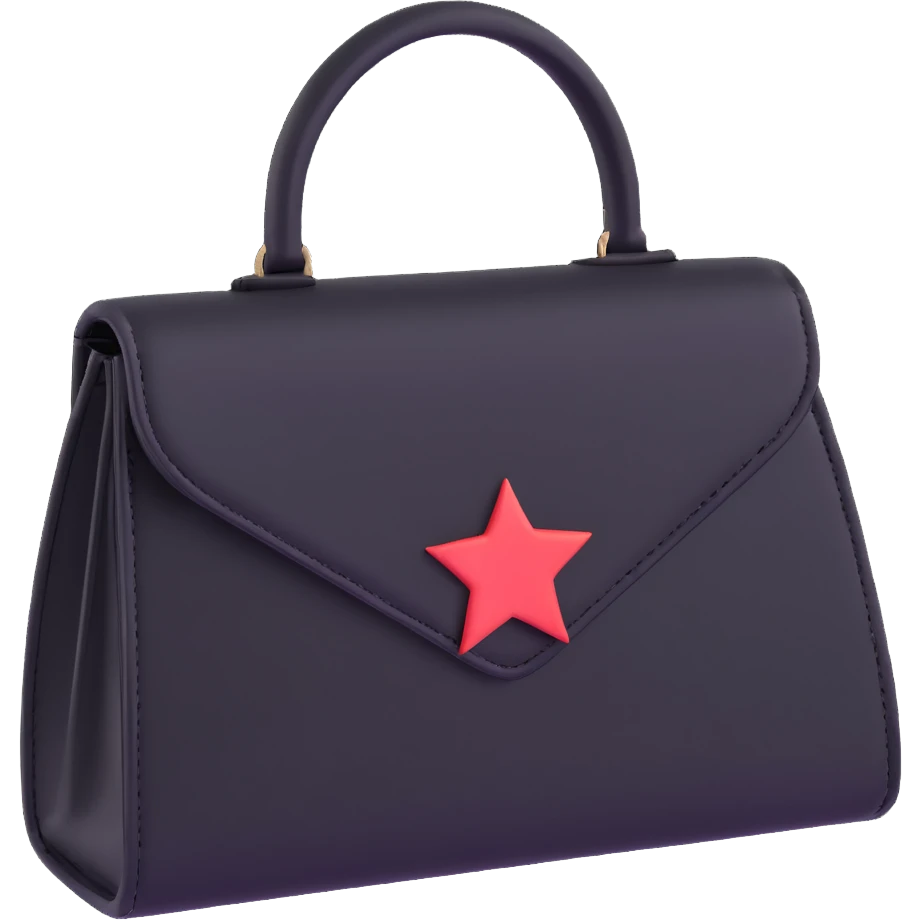 Black goth purse emoji