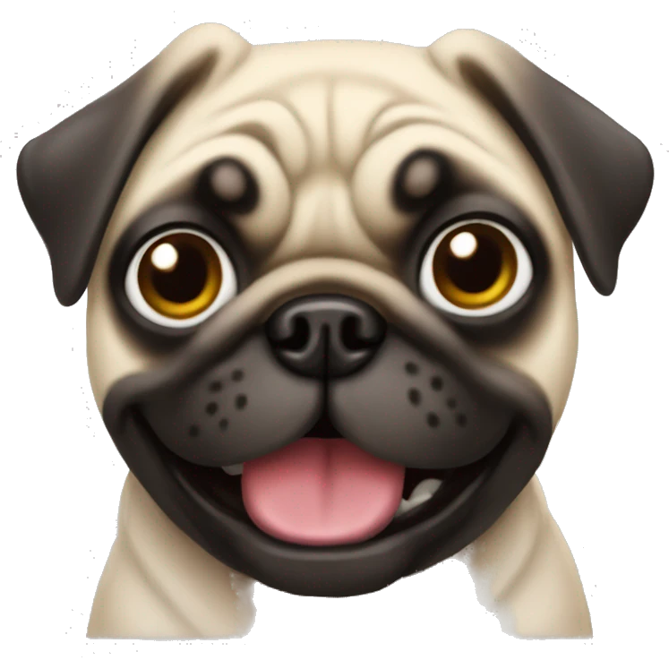 Funny pug emoji