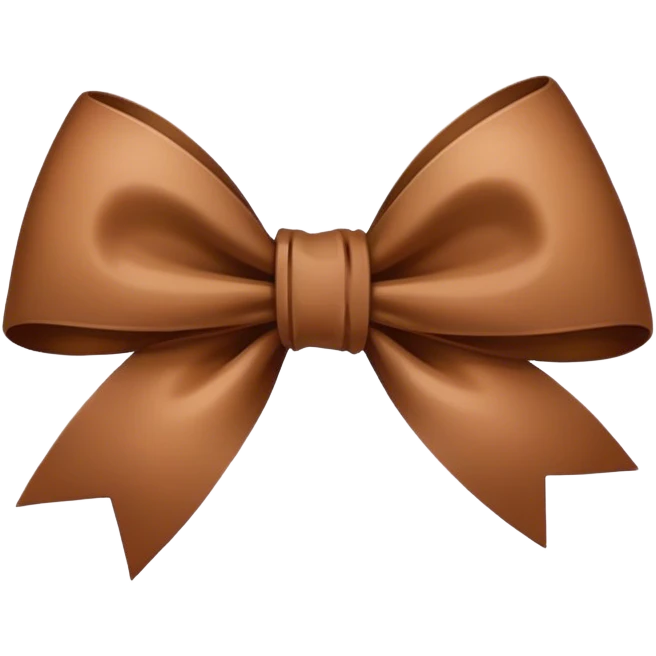 Brown aesthetic bow ￼ emoji