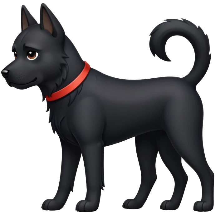 black dog emoji