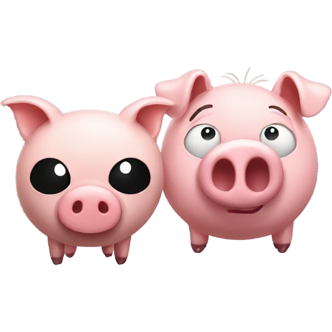 Spider and pig emoji