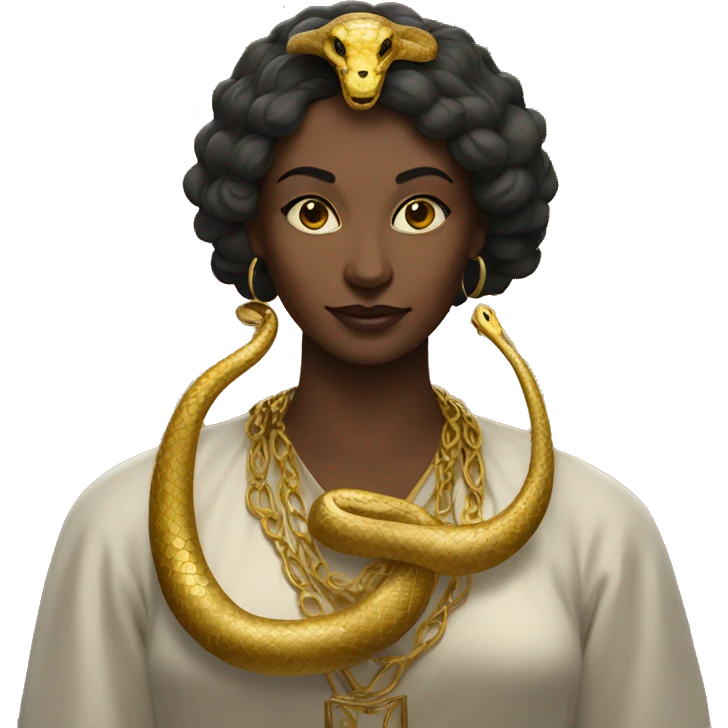 Priestess with golden snake  emoji