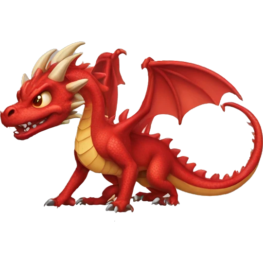 red ferocious dragon emoji