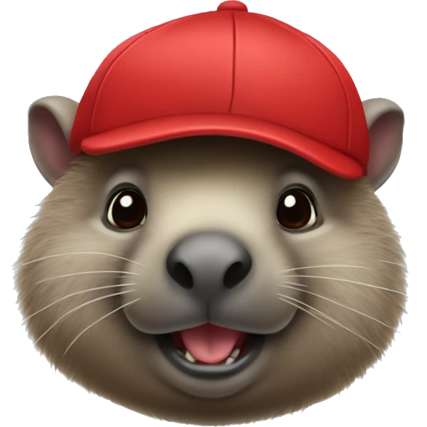 wombat in a red cap emoji