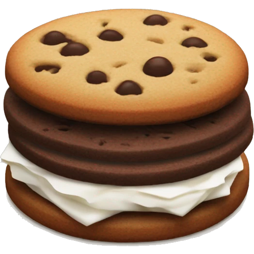 chocolate cookie sandwich emoji