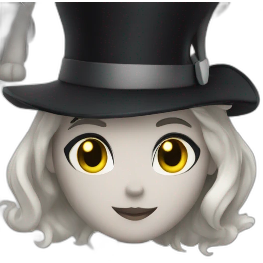 Chat noir avec un chat blanc et gris et noir emoji