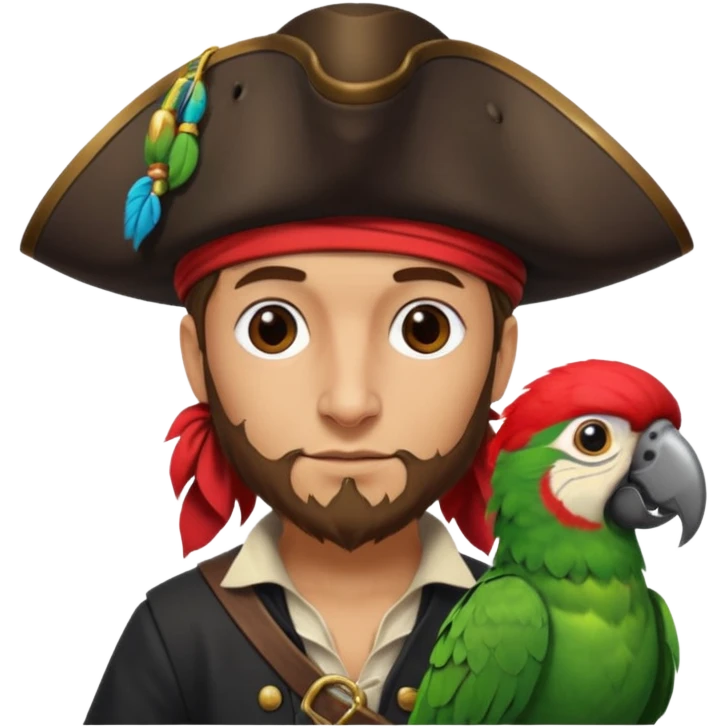 pirate and parrot emoji