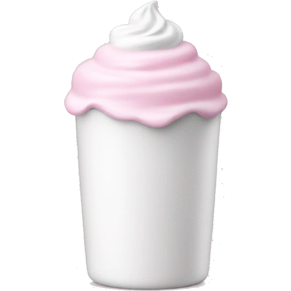 light pink and white yogurt emoji