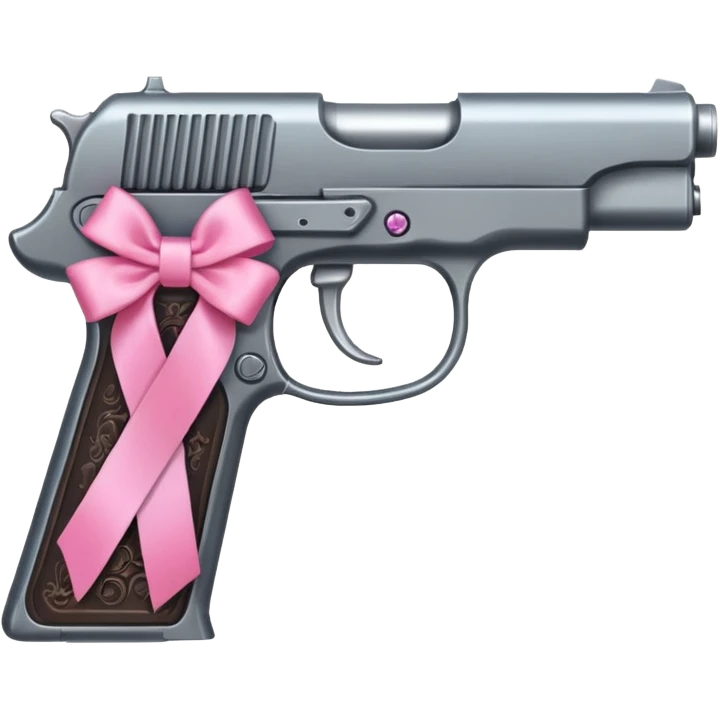 Pistol and ribbon mixer emoji