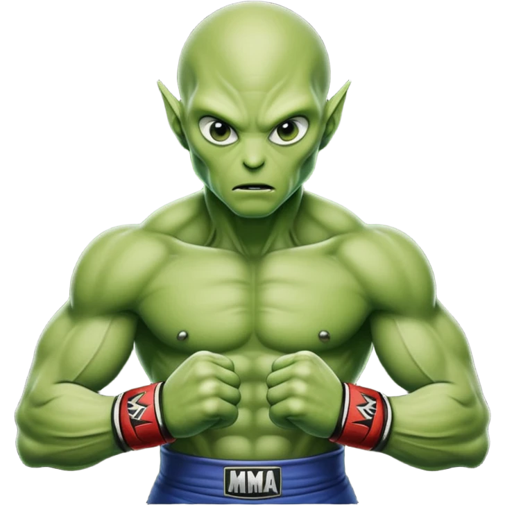 alien MMA fighter emoji