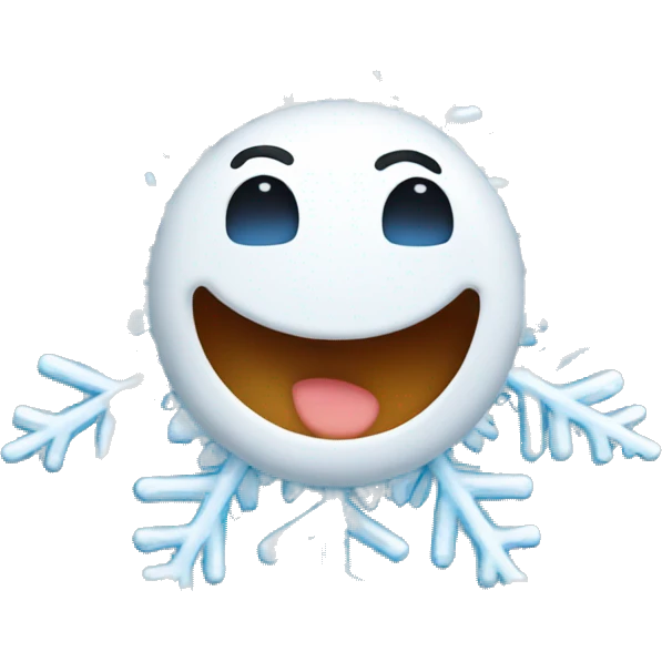 christmas snowflake having fun emoji