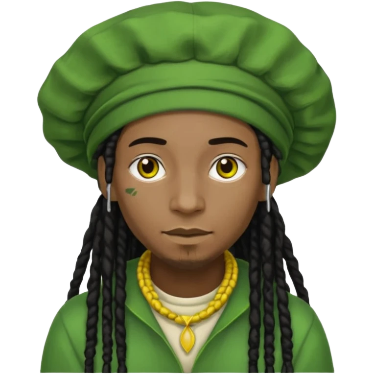 Jamaican dreads with a Jamaican bonnet no person just the hair emoji