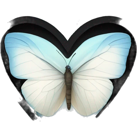 White heart with butterfly emoji