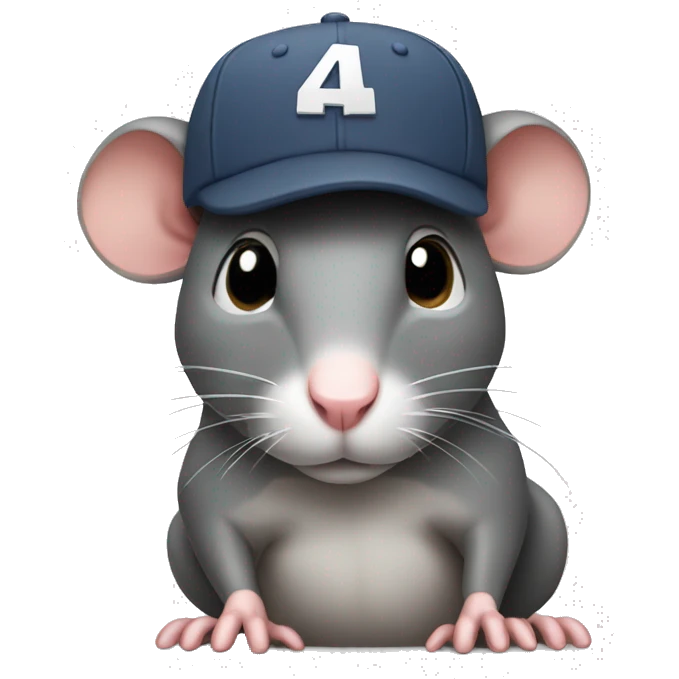 Rat wearing cap emoji