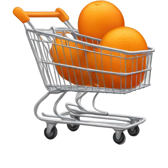 Orange shoppingcart emoji