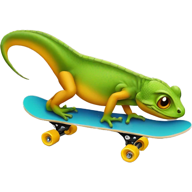 a lizard on a skateboard  emoji