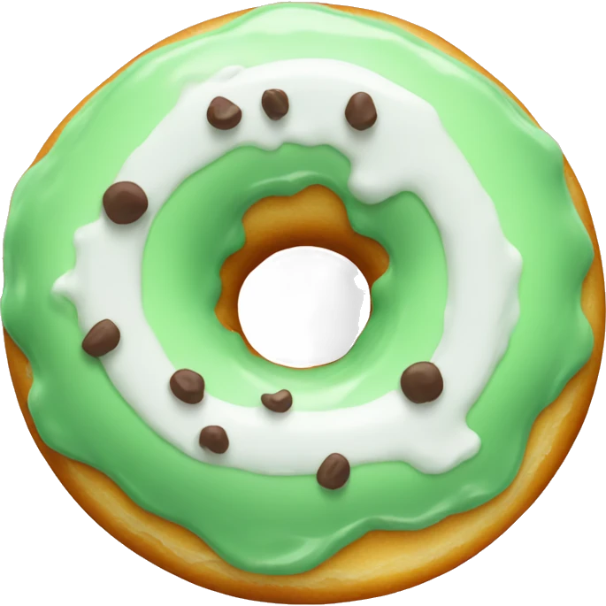 light green donut with white glaze emoji