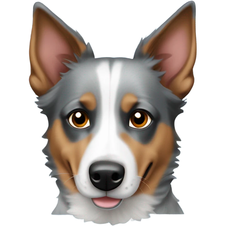 Blue heeler Australian Shepard mix dog  emoji