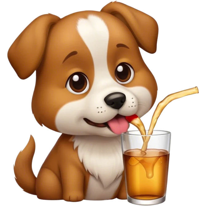 dog drinking  emoji