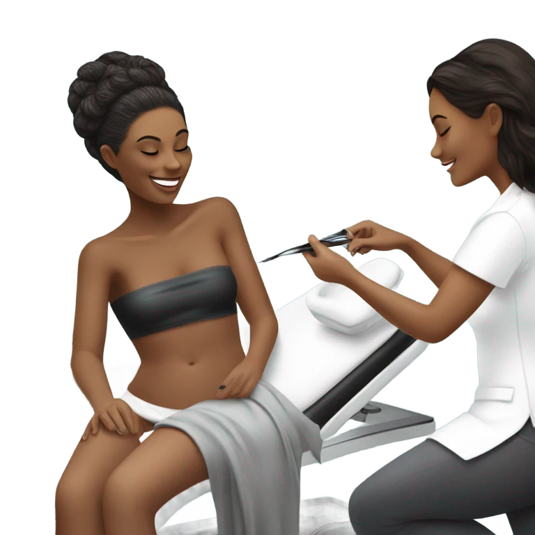 spa treatment at a cosmetologist emoji