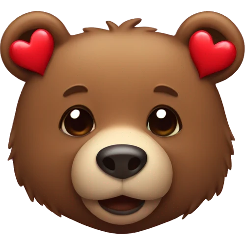 bear with hearts emoji