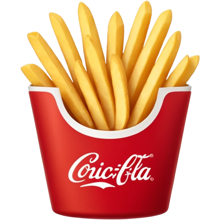 Chick-fil-A fast food fries, burger and coke with the name on it emoji