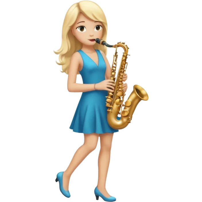 girl playing saxophone full body emoji