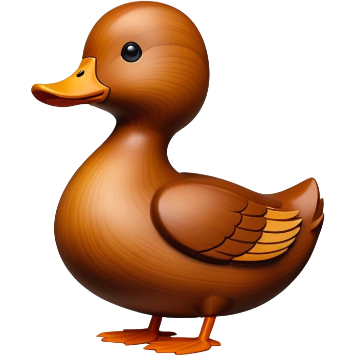 Wooden duck carving  emoji