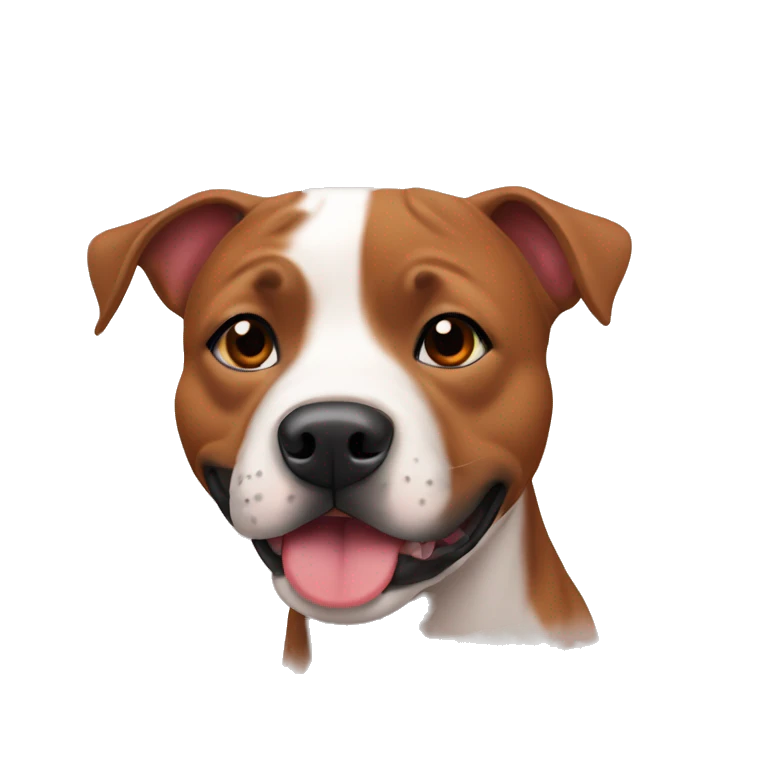 Red fawn English staffy emoji
