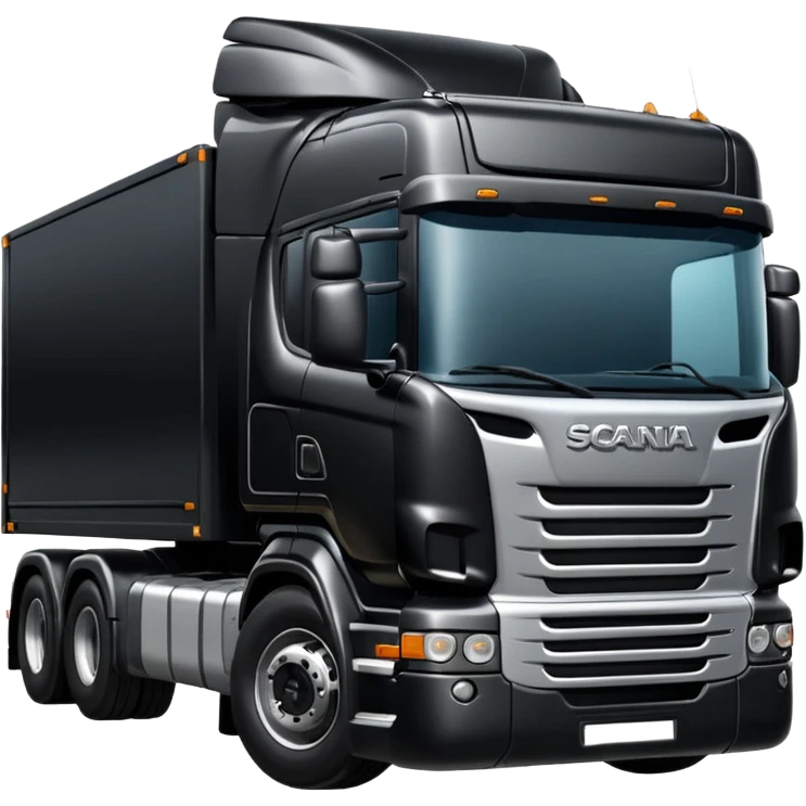 Black scania truck emoji