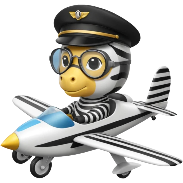 zebra driving glider emoji
