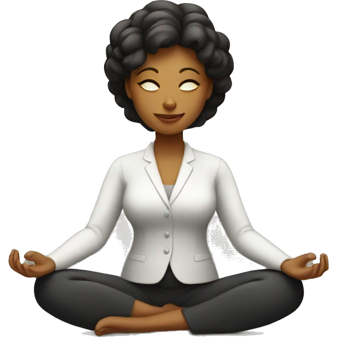 MEDITATING BUSINESS WOMAN emoji