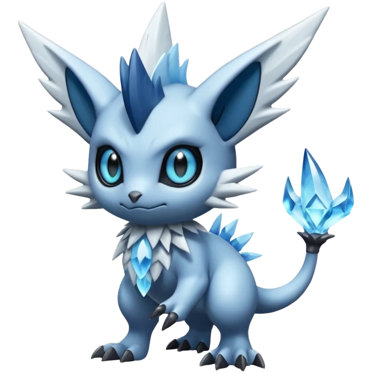 Elemental dark dusky familial mechanical frosty fairy-like fantasy epic rare Glalie-Sneasel-Togetic-Pokémon-Fakémon-hybrid-creature emoji