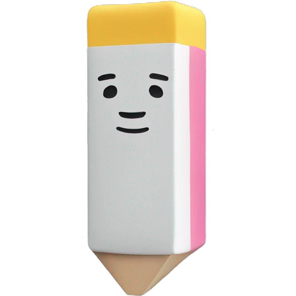 cute pencil eraser emoji