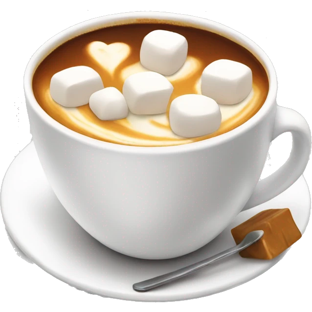 Coffee with caramel and marshmallows  emoji