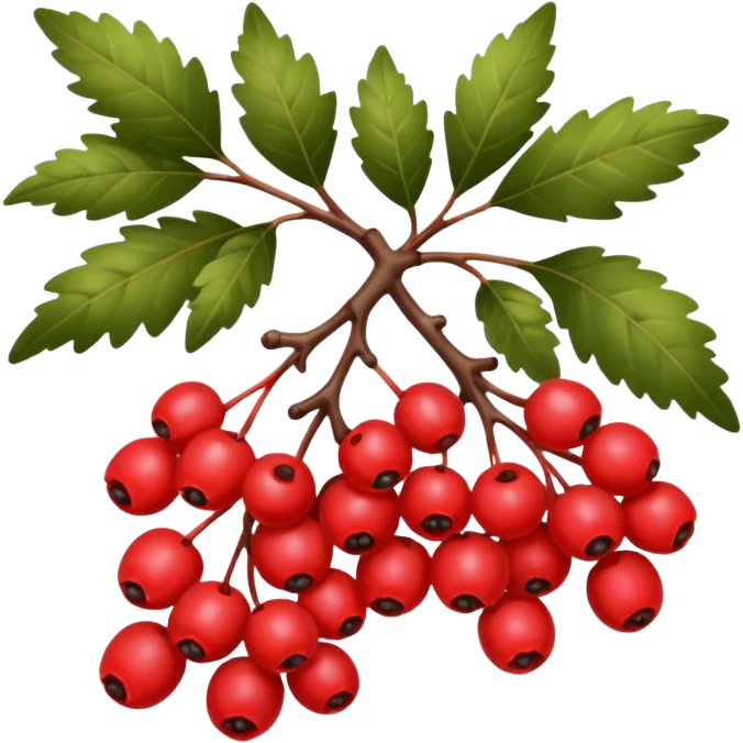 rowan/mountain ash berries, simple emoji