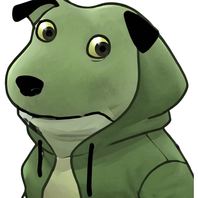 Dog wearing a hoodie emoji