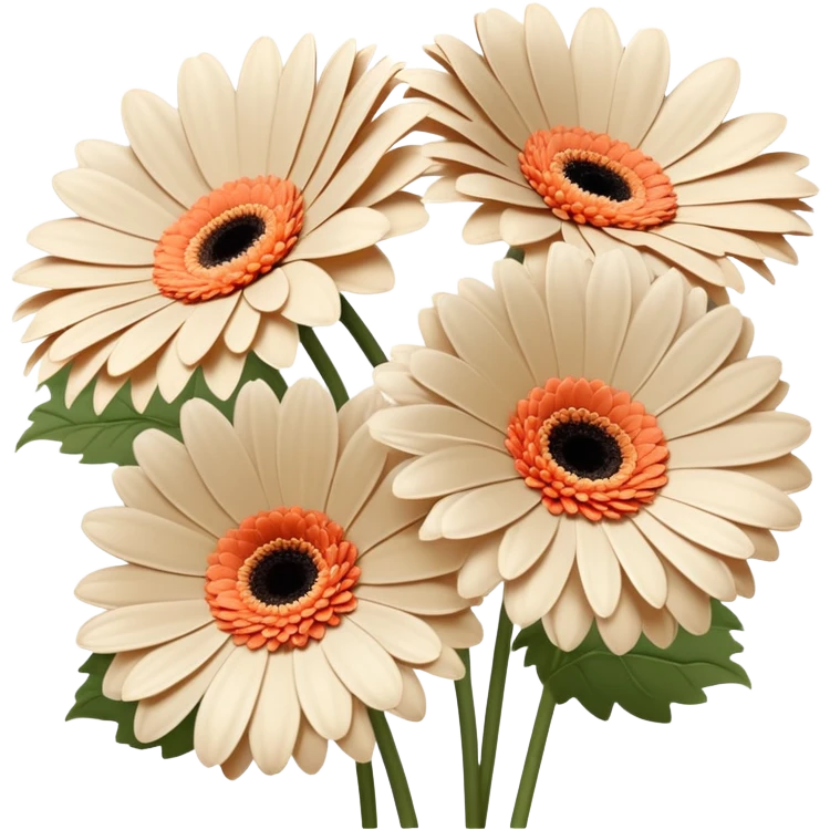 light beige Gerbera flowers  emoji