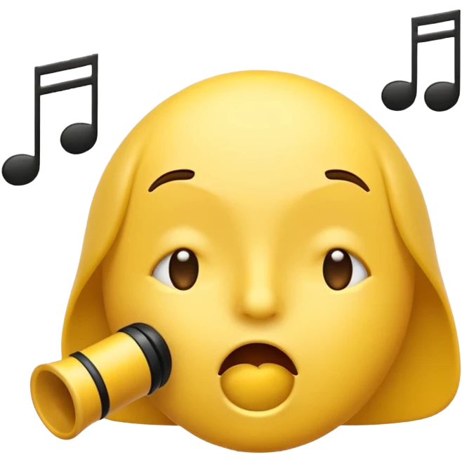 emoji whistling with music notes coming out its mouth and side-eyeing emoji