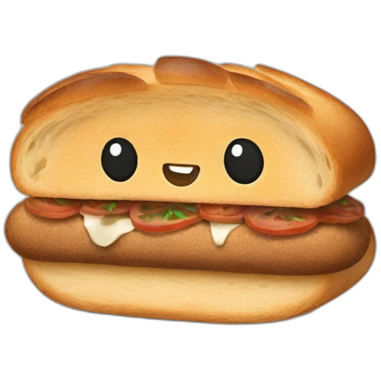 Pumpernickel baguette emoji