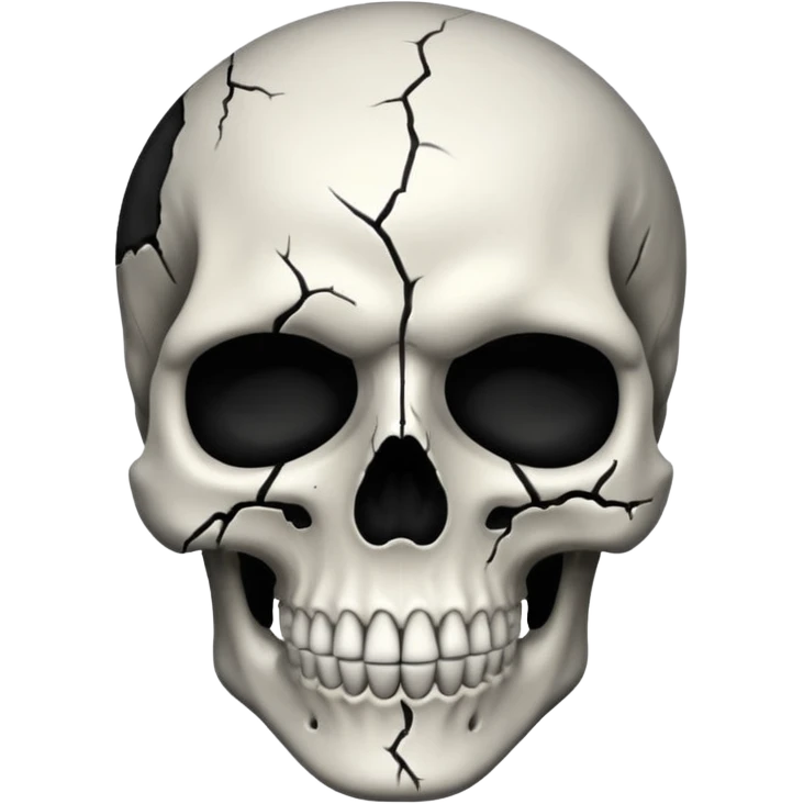 skull facial mask black and white emoji